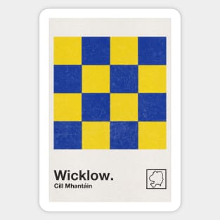 County Wicklow / Original Retro Style Minimalist Poster Design Sticker